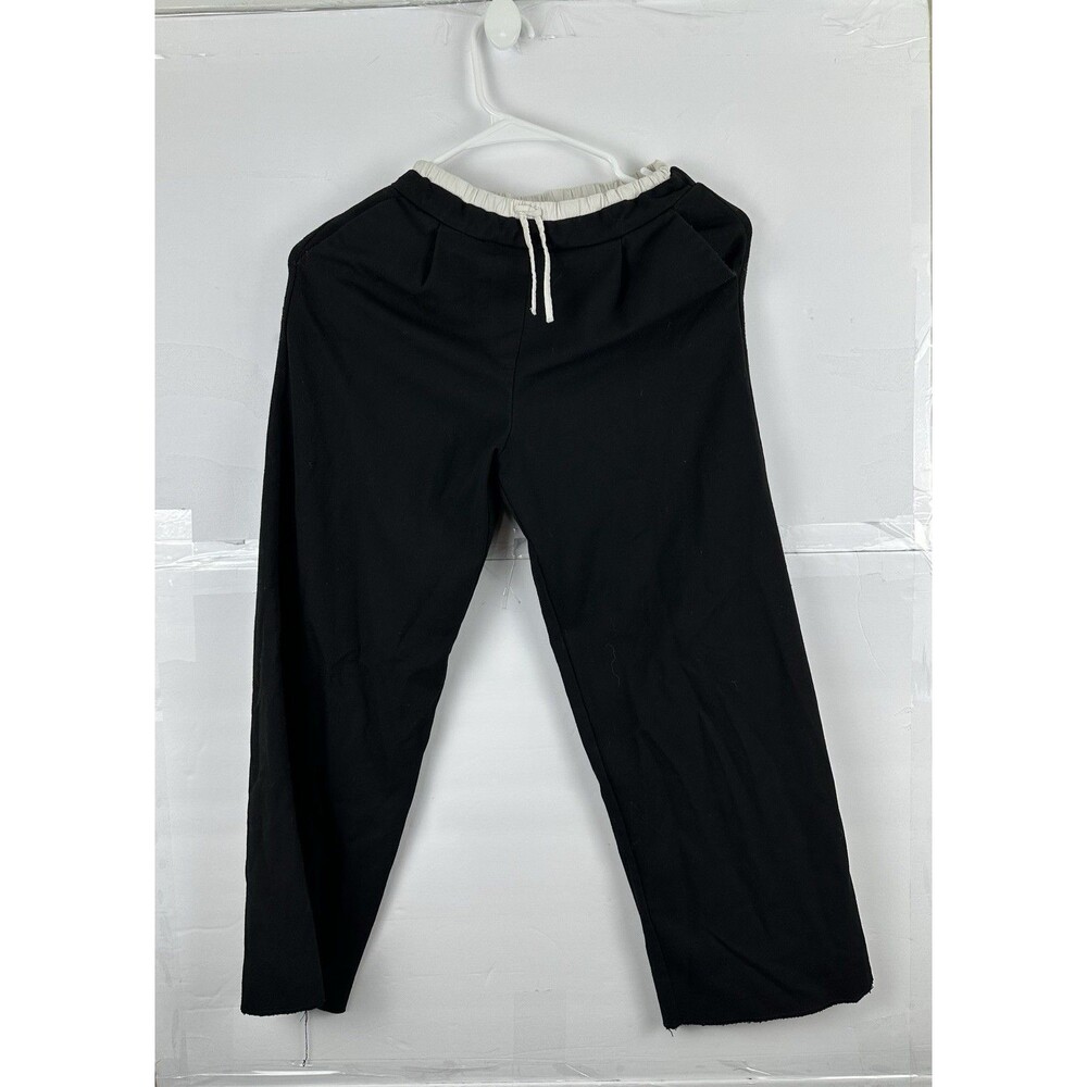 Zara Girls Black Wide Leg Pants Size 9 134cm Elastic Drawstring Waist